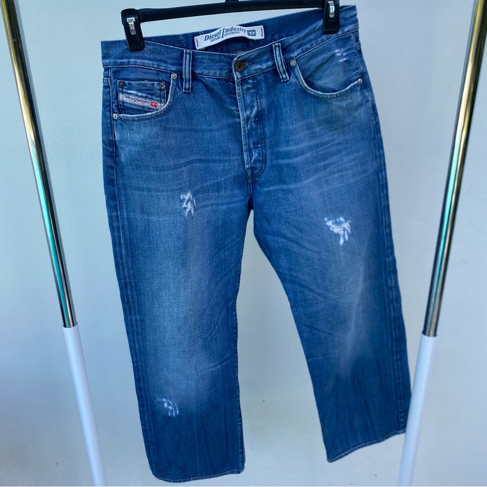 Diesel Medium Wash Straight Leg Denim Jeans Size 34